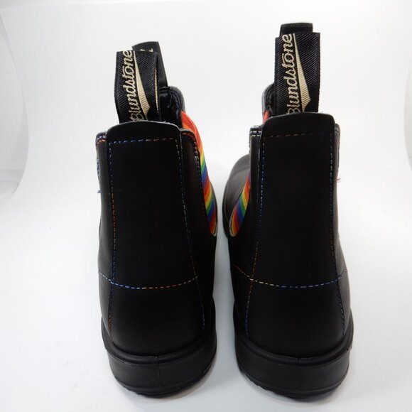 Blundstone Original Chelsea Boots Men\'s US 12 Black Leather Rainbow NEW main image 5